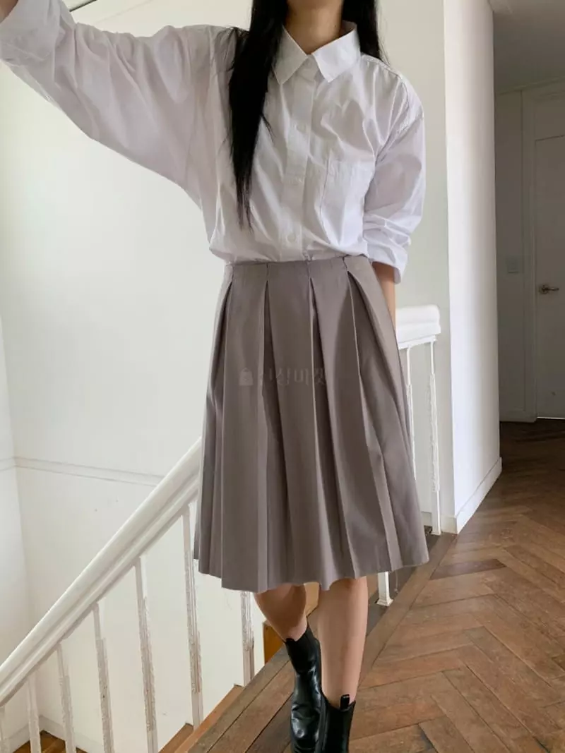And More - Korean Women Fashion - #thatsdarling - Deggi Wrinkle Skirt - 4