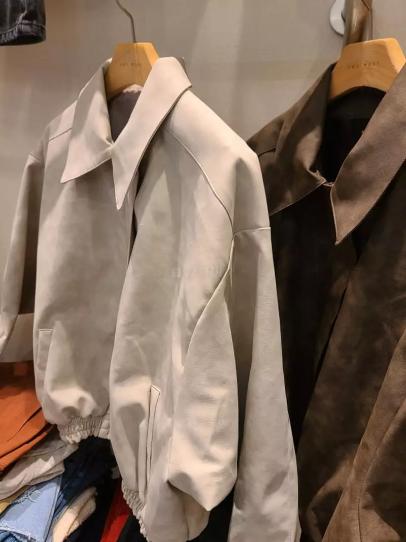 And More - Korean Women Fashion - #womensfashion - Pigment Leather Jacket - 7