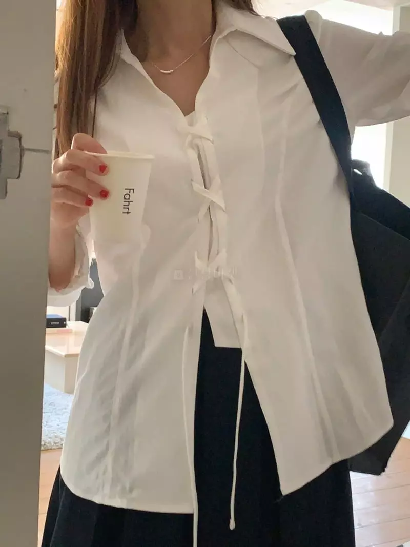 And More - Korean Women Fashion - #womensfashion - Eyelet Shirt Blouse