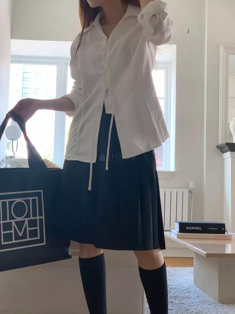 And More - Korean Women Fashion - #womensfashion - Eyelet Shirt Blouse - 3