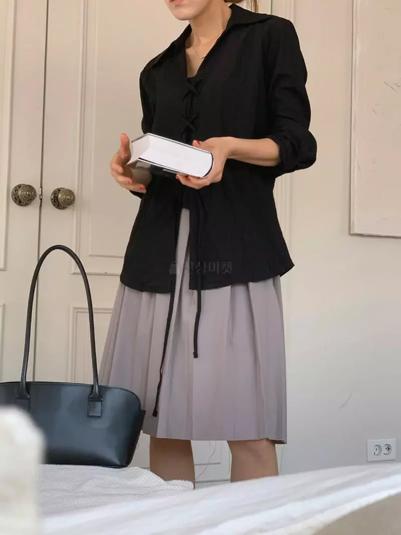 And More - Korean Women Fashion - #womensfashion - Eyelet Shirt Blouse - 7