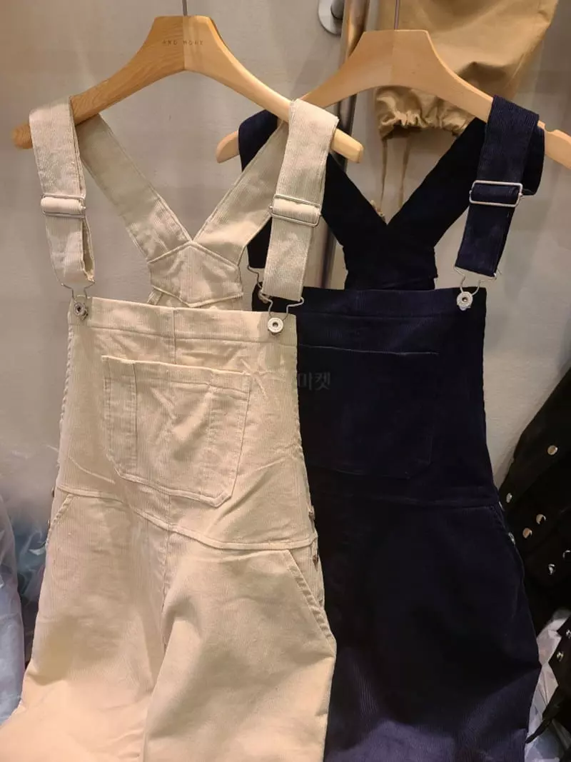 And More - Korean Women Fashion - #womensfashion - Pipi Rib Dungarees Pants - 6