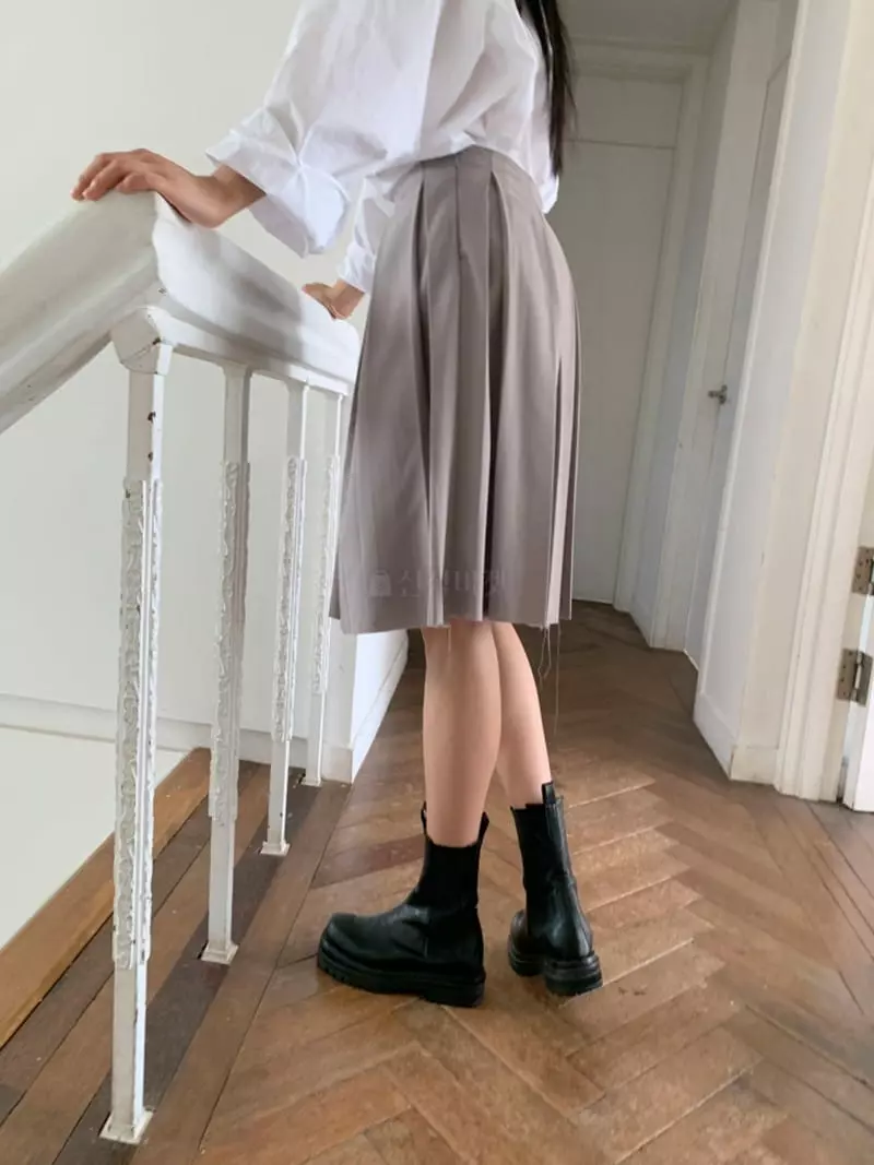 And More - Korean Women Fashion - #womensfashion - Deggi Wrinkle Skirt - 6