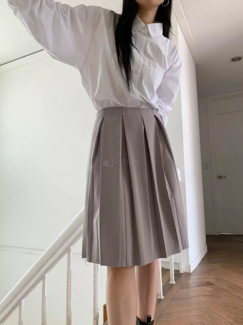 And More - Korean Women Fashion - #womensfashion - Deggi Wrinkle Skirt - 8