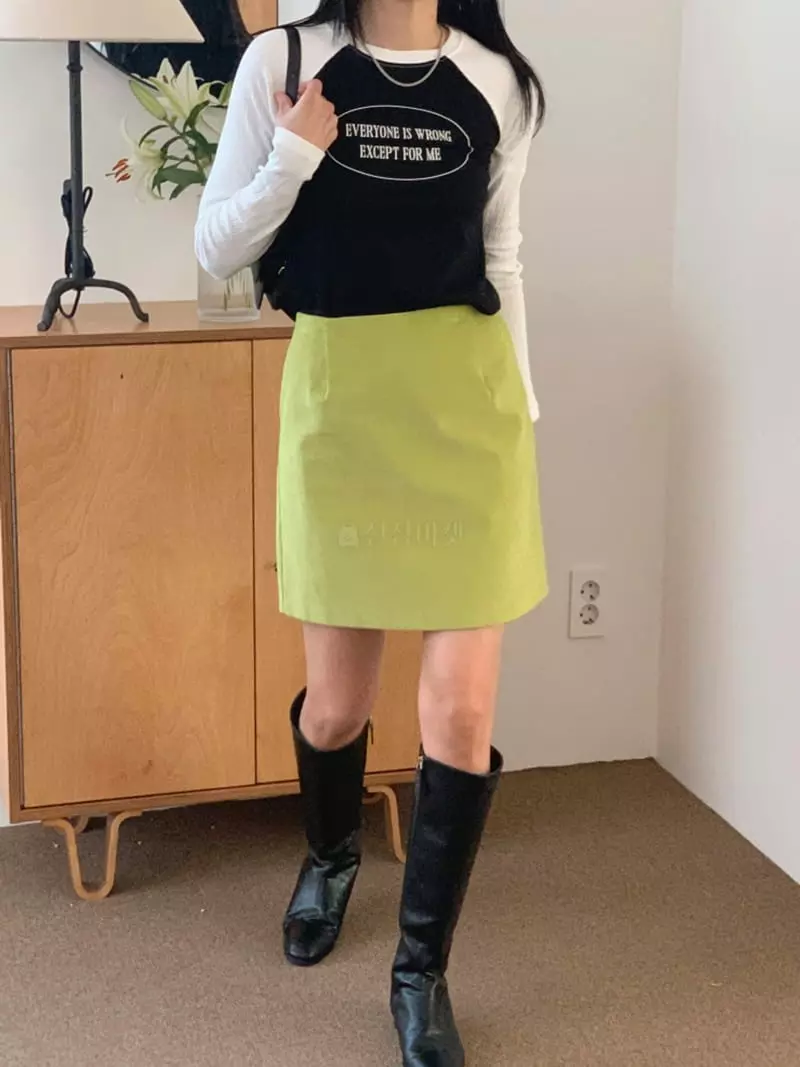 And More - Korean Women Fashion - #momslook - Rib Mini Skirt - 4