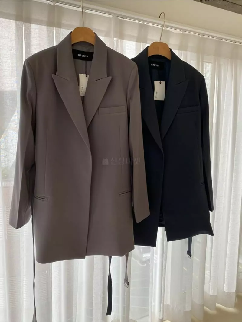 Ann Margret - Korean Women Fashion - #momslook - Twill Belt Jacket - 7