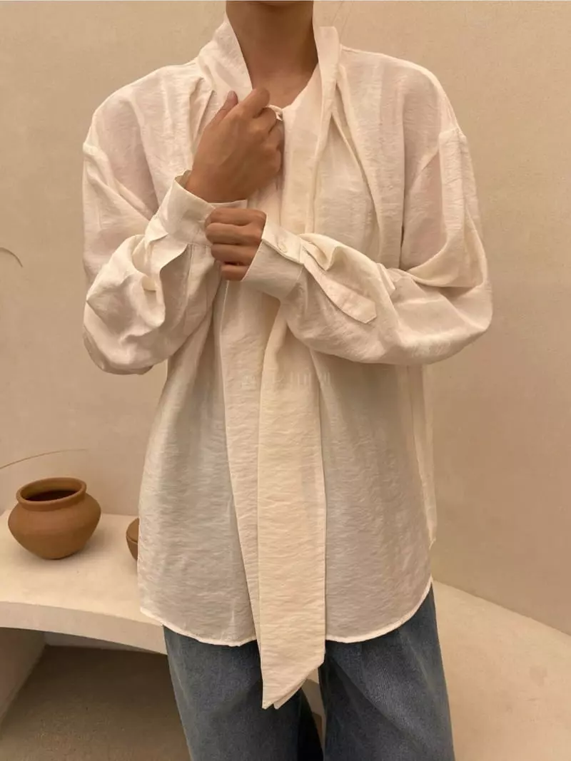 Ann Margret - Korean Women Fashion - #womensfashion - Tie Blouse - 4