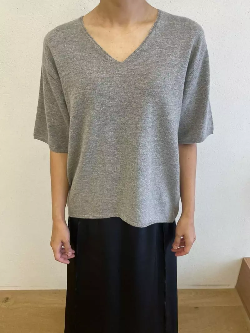 Ann Margret - Korean Women Fashion - #momslook - Cash Knit Tee
