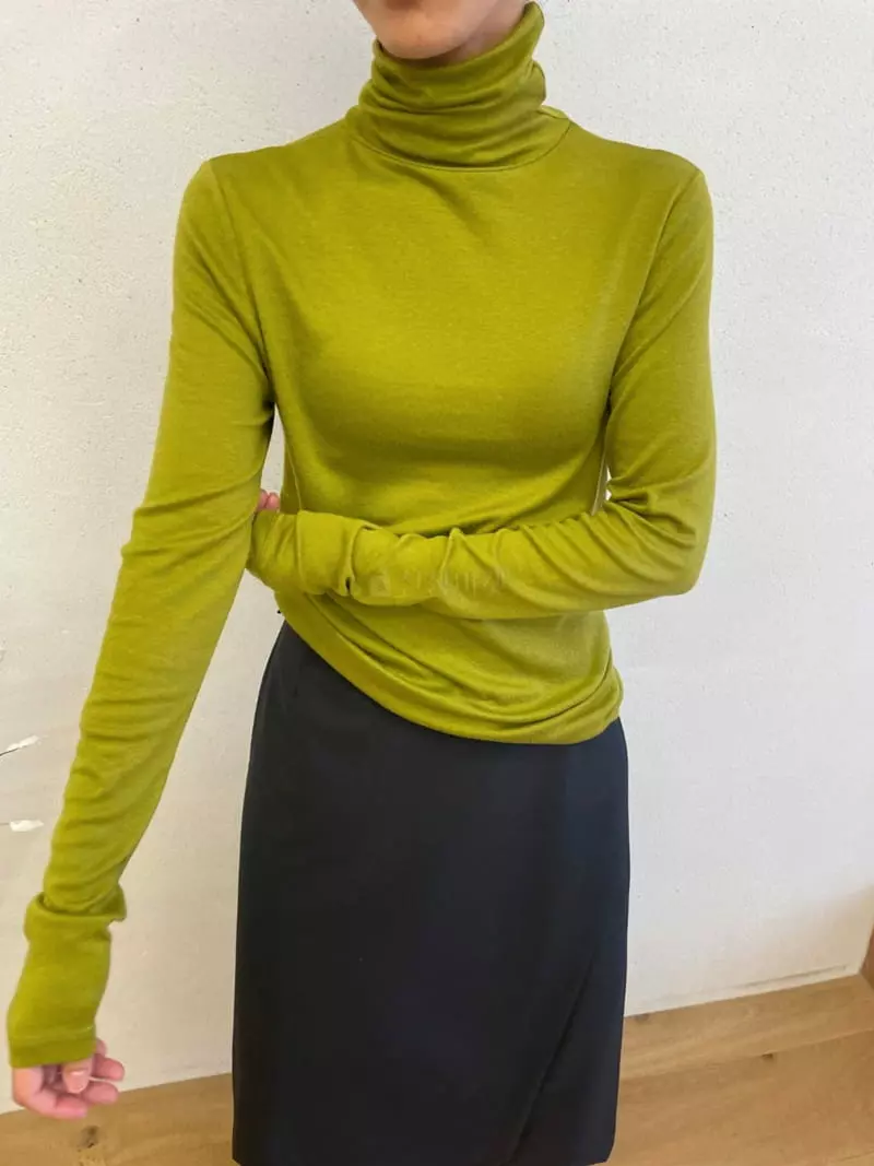 Ann Margret - Korean Women Fashion - #momslook - Turtleneck Tee - 12