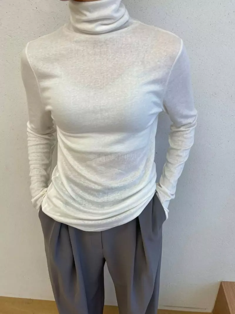 Ann Margret - Korean Women Fashion - #momslook - Turtleneck Tee - 6