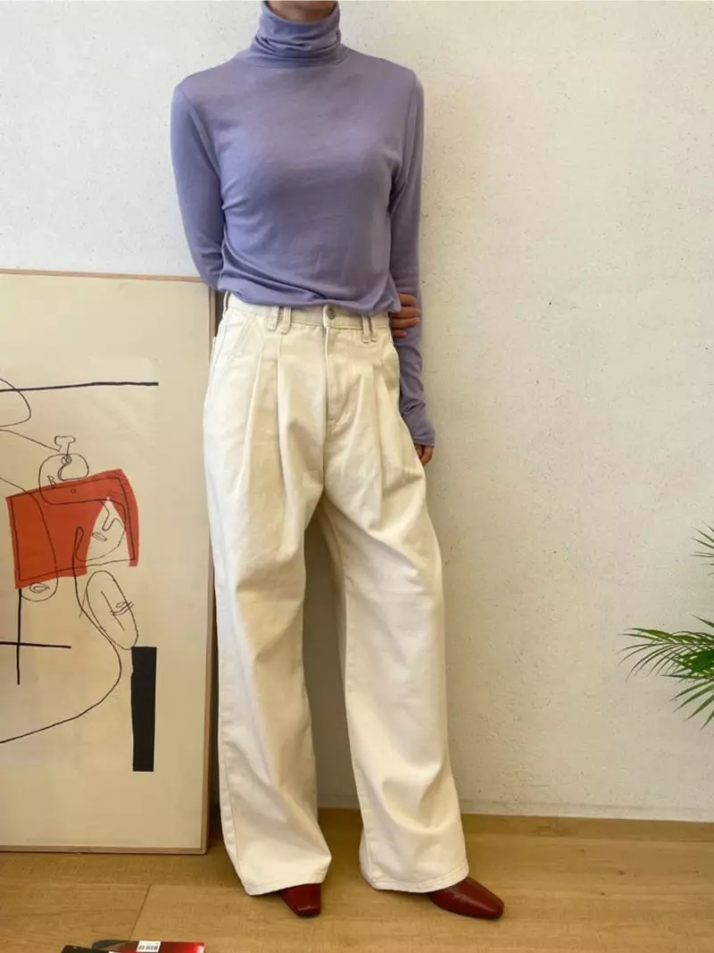 Ann Margret - Korean Women Fashion - #momslook - Turtleneck Tee - 8