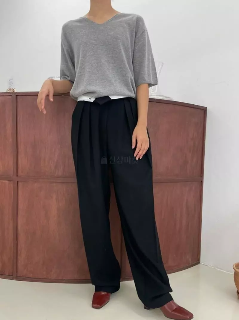 Ann Margret - Korean Women Fashion - #momslook - Tuck Pants - 5
