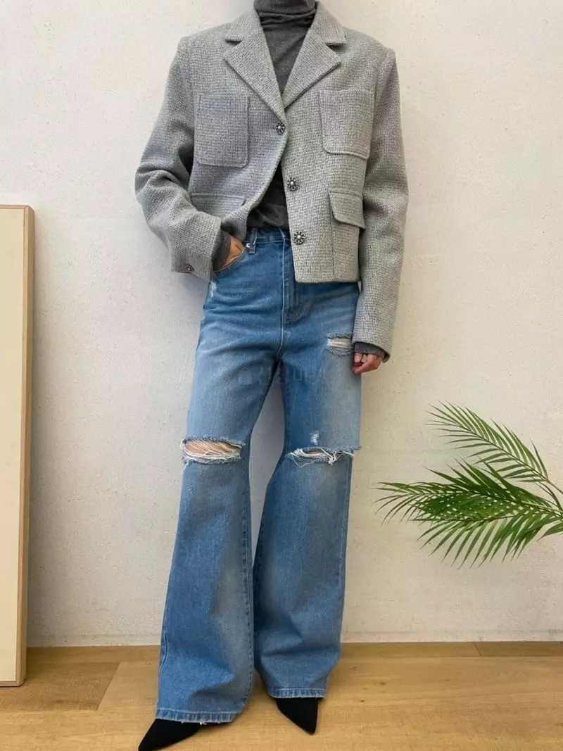 Ann Margret - Korean Women Fashion - #momslook - Eco Twid Jacket