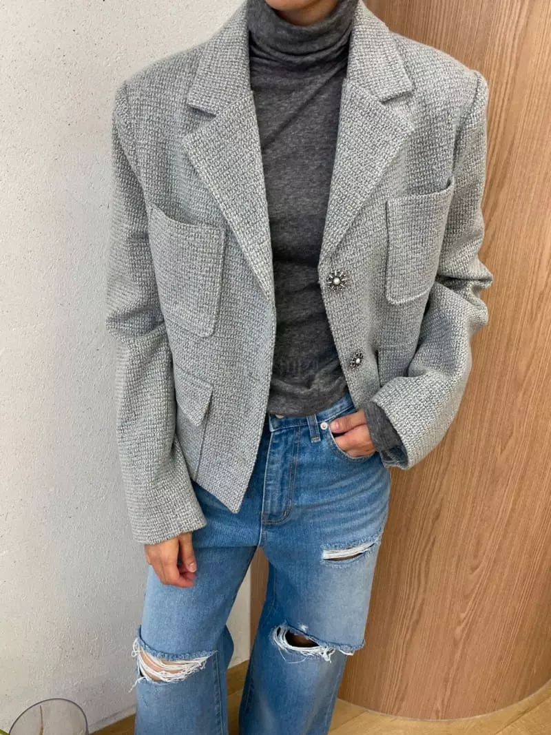 Ann Margret - Korean Women Fashion - #momslook - Eco Twid Jacket - 3