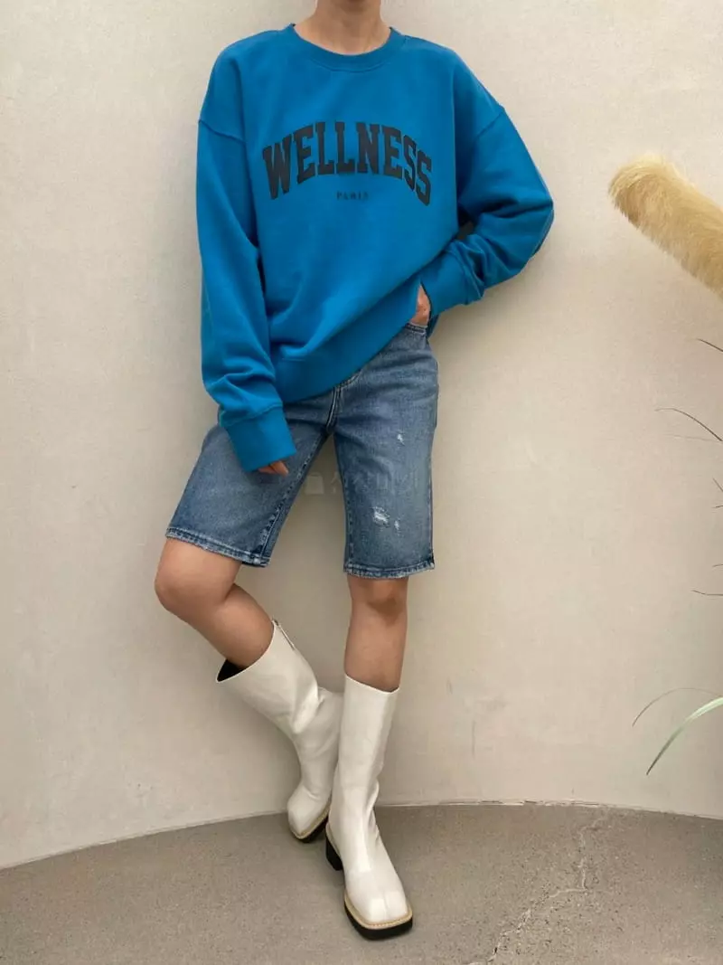 Ann Margret - Korean Women Fashion - #momslook - Paint Sweatshirt