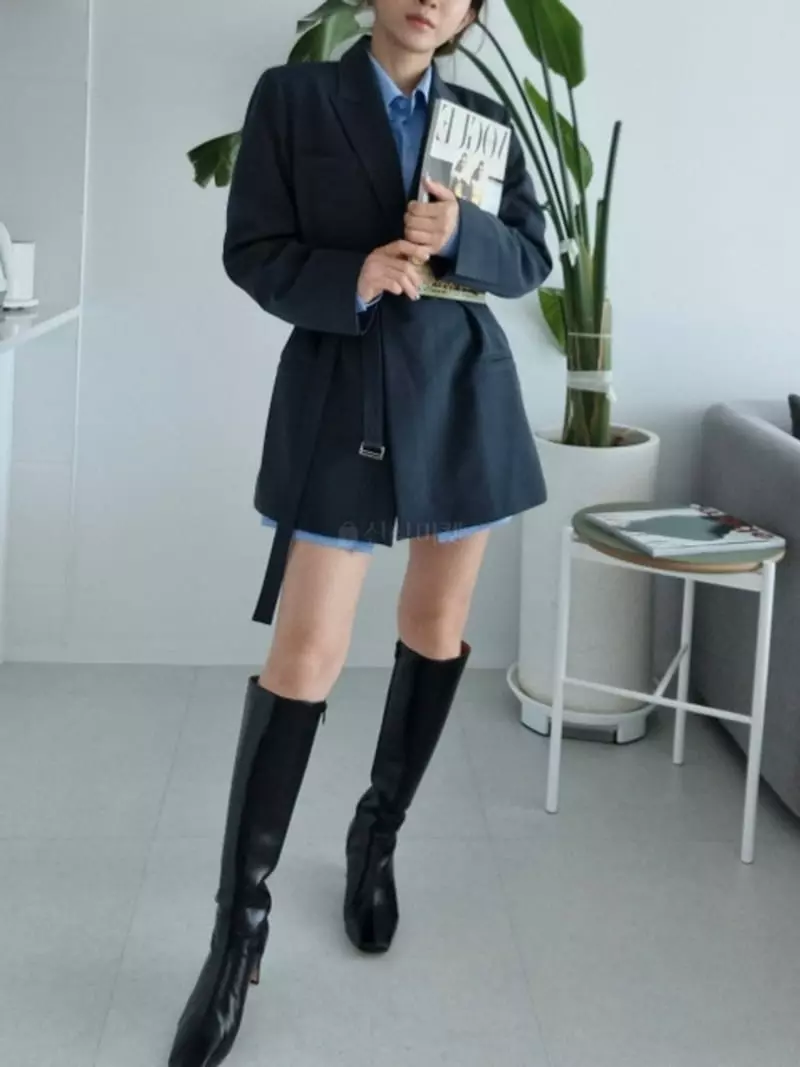 Ann Margret - Korean Women Fashion - #womensfashion - Twill Belt Jacket - 10