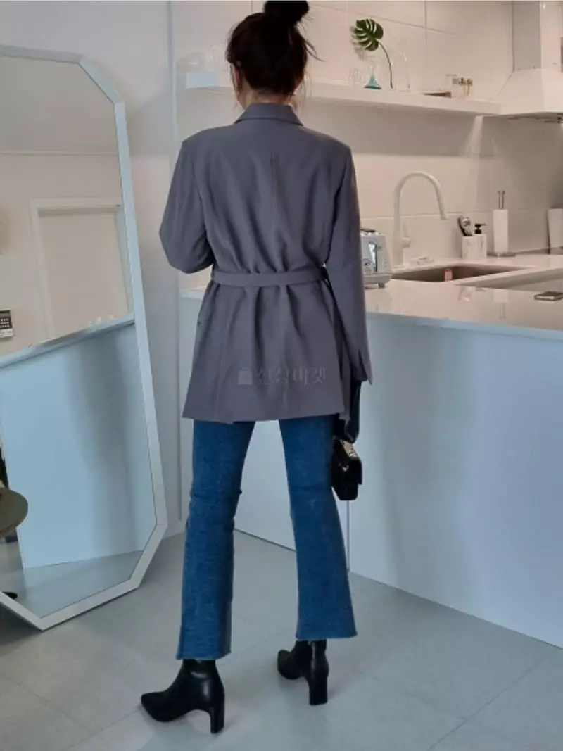 Ann Margret - Korean Women Fashion - #womensfashion - Twill Belt Jacket - 12