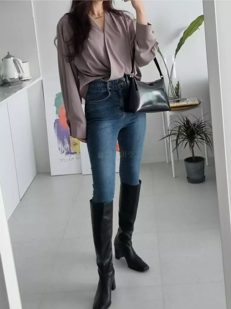 Ann Margret - Korean Women Fashion - #womensfashion - Cross Blouse