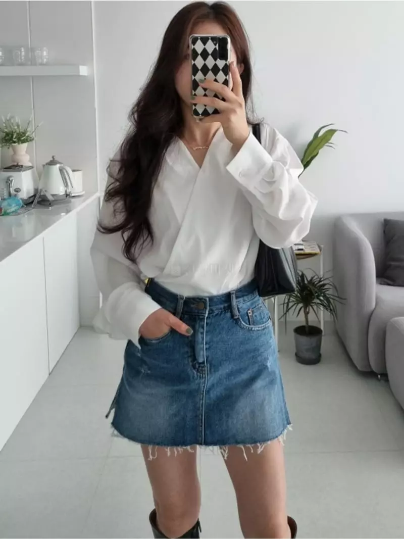 Ann Margret - Korean Women Fashion - #womensfashion - Cross Blouse - 3