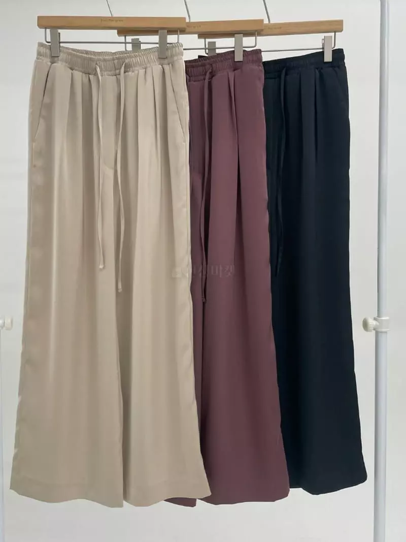 Ann Margret - Korean Women Fashion - #momslook - Shatin Banding Pants - 4