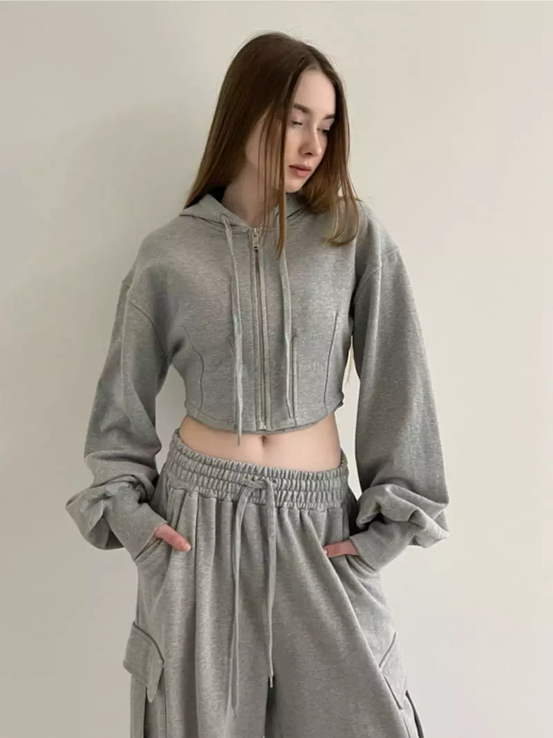 Another Avenue - Korean Women Fashion - #momslook - Forever Hoody Zip-up - 5