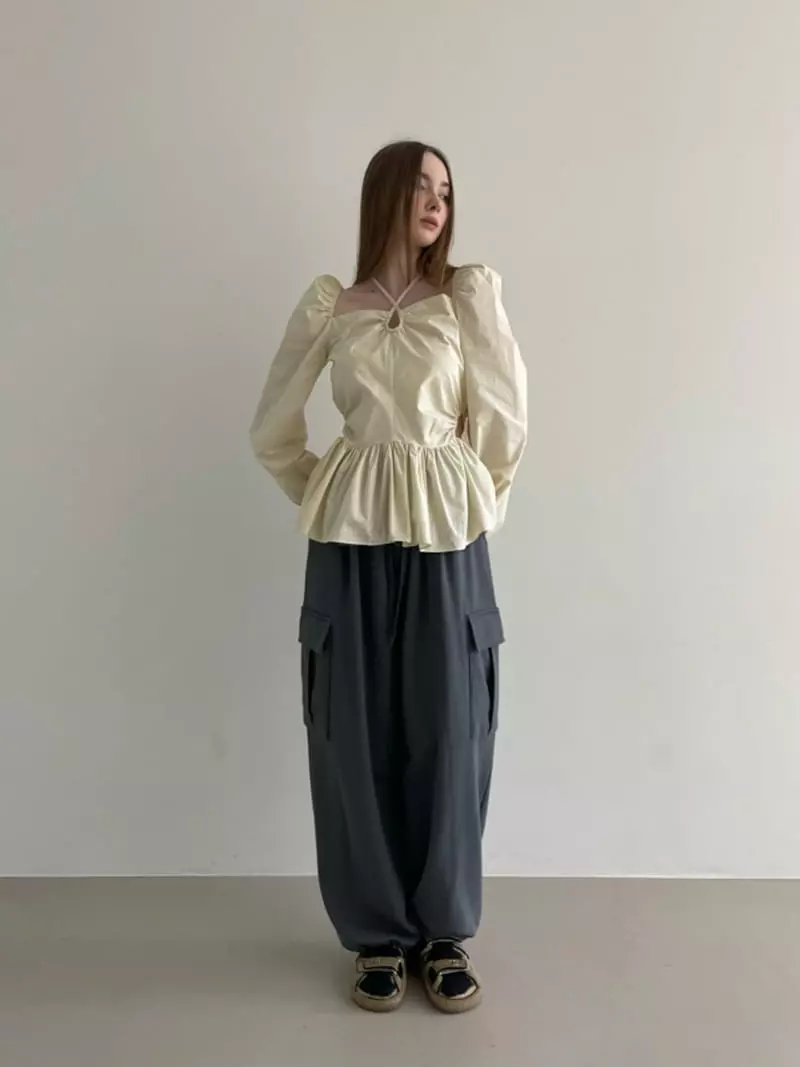 Another Avenue - Korean Women Fashion - #momslook - Slit Blouse - 2