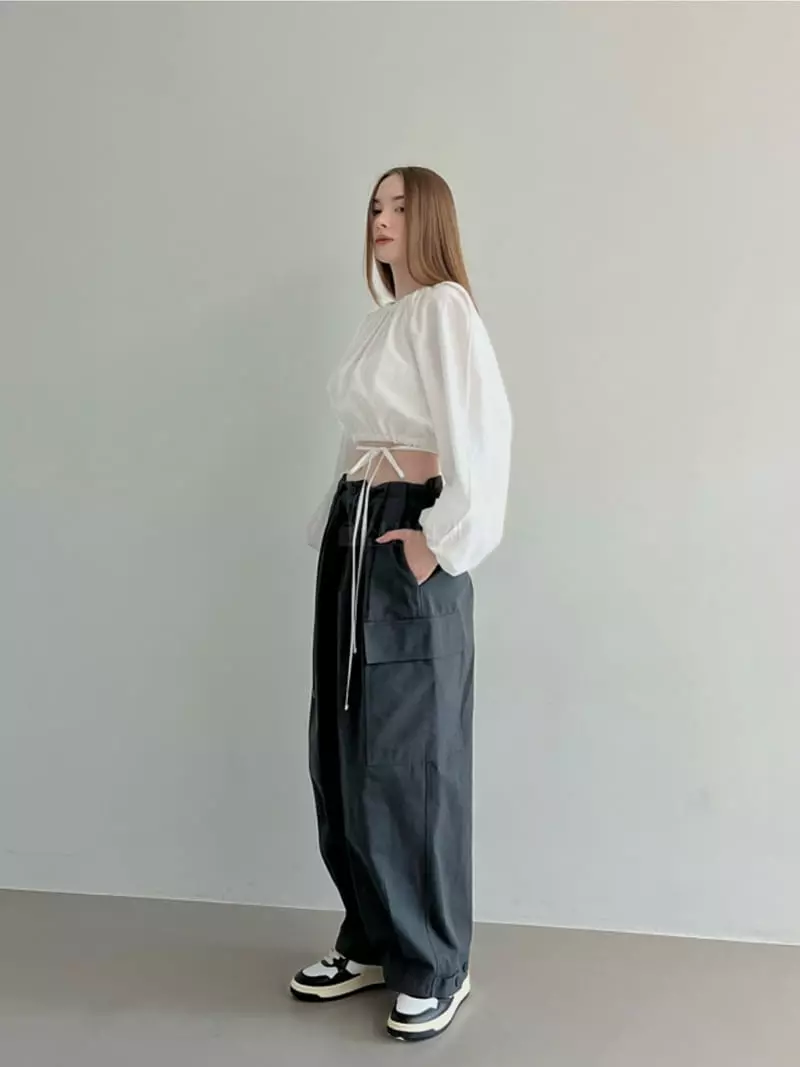 Another Avenue - Korean Women Fashion - #momslook - Tencel Wrap Blouse - 10