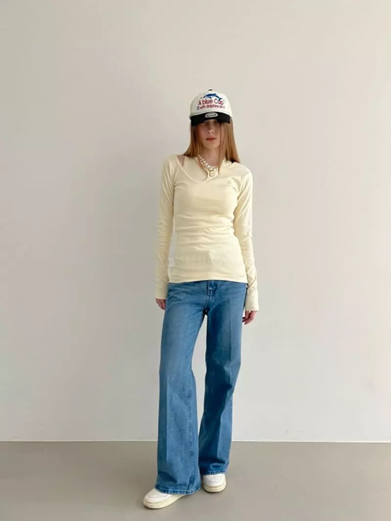 Another Avenue - Korean Women Fashion - #womensfashion - Row Slit Tee - 4