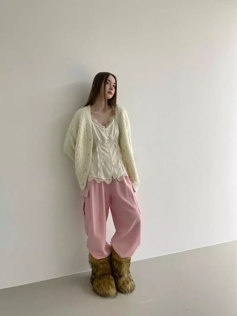 Another Avenue - Korean Women Fashion - #momslook - Bubble Knit Cardigan - 5