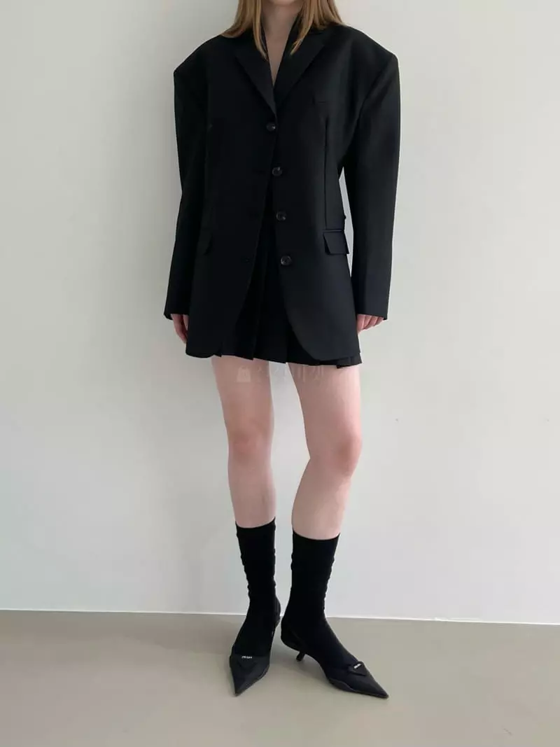 Another Avenue - Korean Women Fashion - #momslook - Arc Belt Jacket - 5
