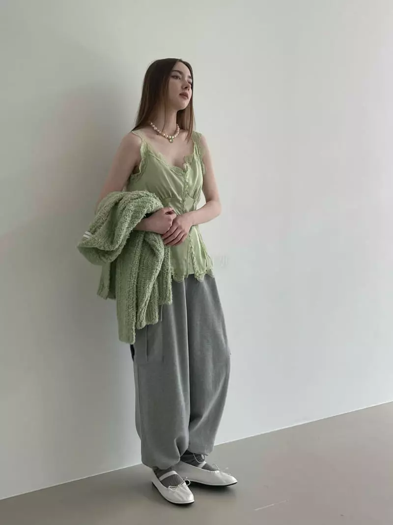 Another Avenue - Korean Women Fashion - #momslook - Mureng Lace Sleeveless - 2