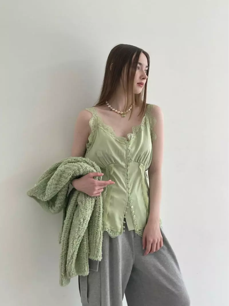 Another Avenue - Korean Women Fashion - #momslook - Mureng Lace Sleeveless - 5