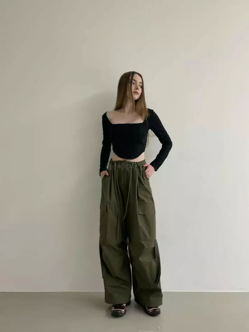 Another Avenue - Korean Women Fashion - #momslook - Wrinkle Pocket Pants - 12