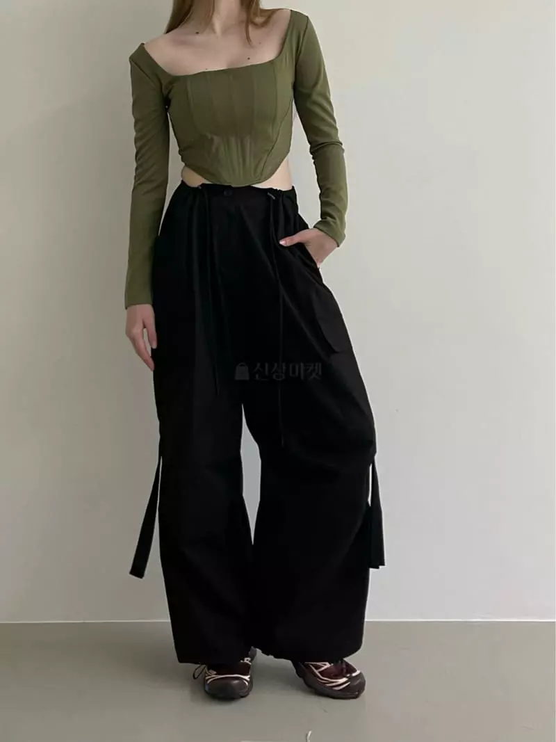 Another Avenue - Korean Women Fashion - #momslook - Wrinkle Pocket Pants - 6