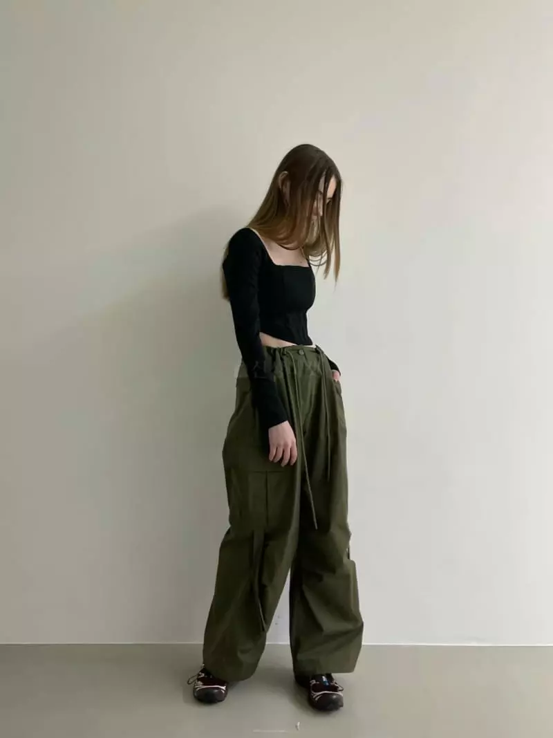 Another Avenue - Korean Women Fashion - #momslook - Wrinkle Pocket Pants - 8