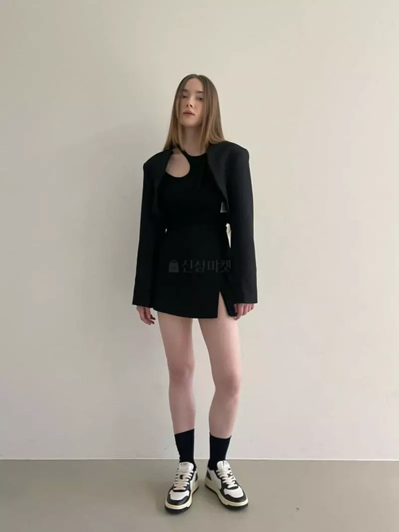 Another Avenue - Korean Women Fashion - #pursuepretty - Slit Bolero Jacket - 5