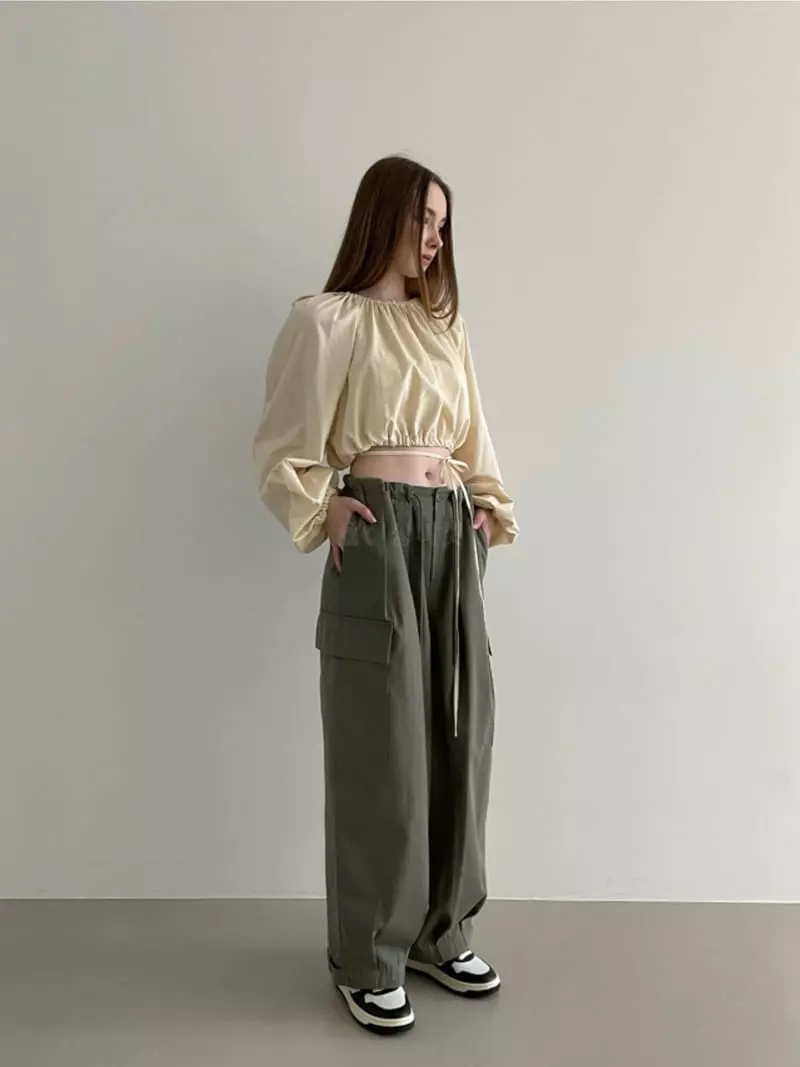 Another Avenue - Korean Women Fashion - #vintagekidsstyle - Tencel Wrap Blouse - 4