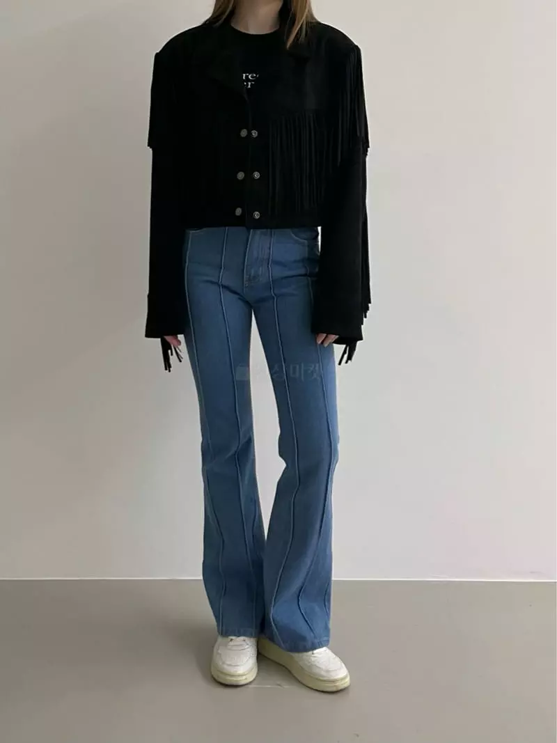 Another Avenue - Korean Women Fashion - #vintagekidsstyle - Pintuck Jeans - 4
