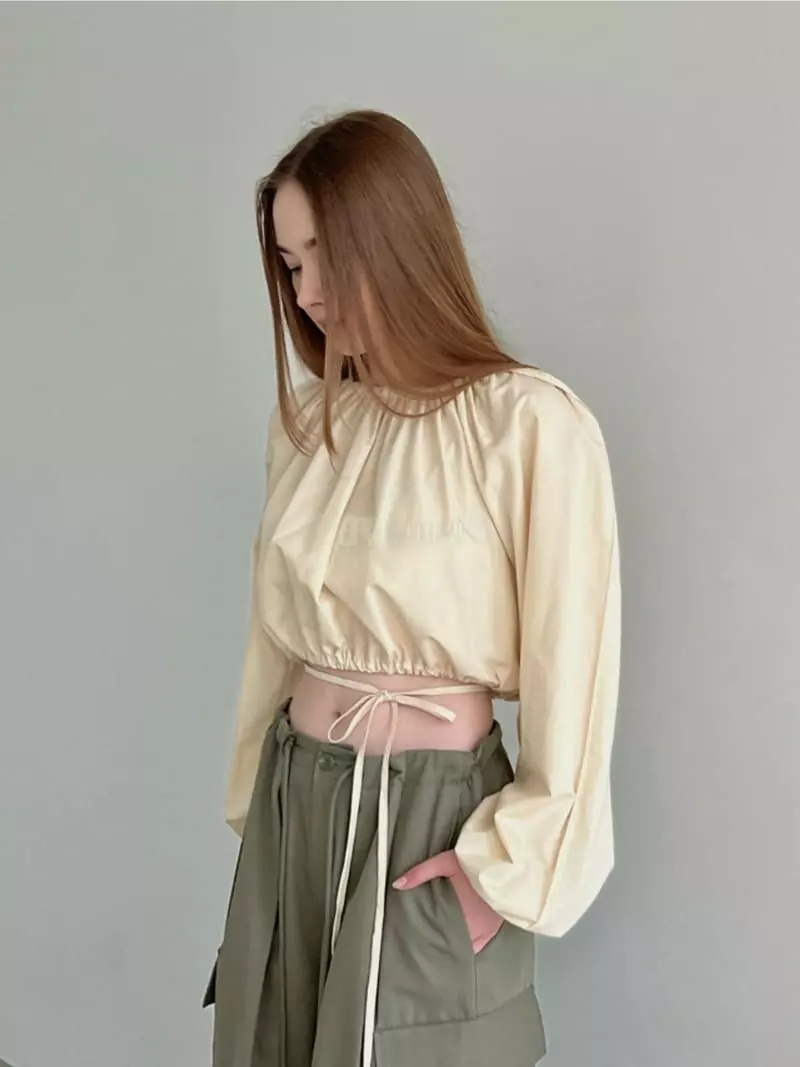Another Avenue - Korean Women Fashion - #restrostyle - Tencel Wrap Blouse - 5