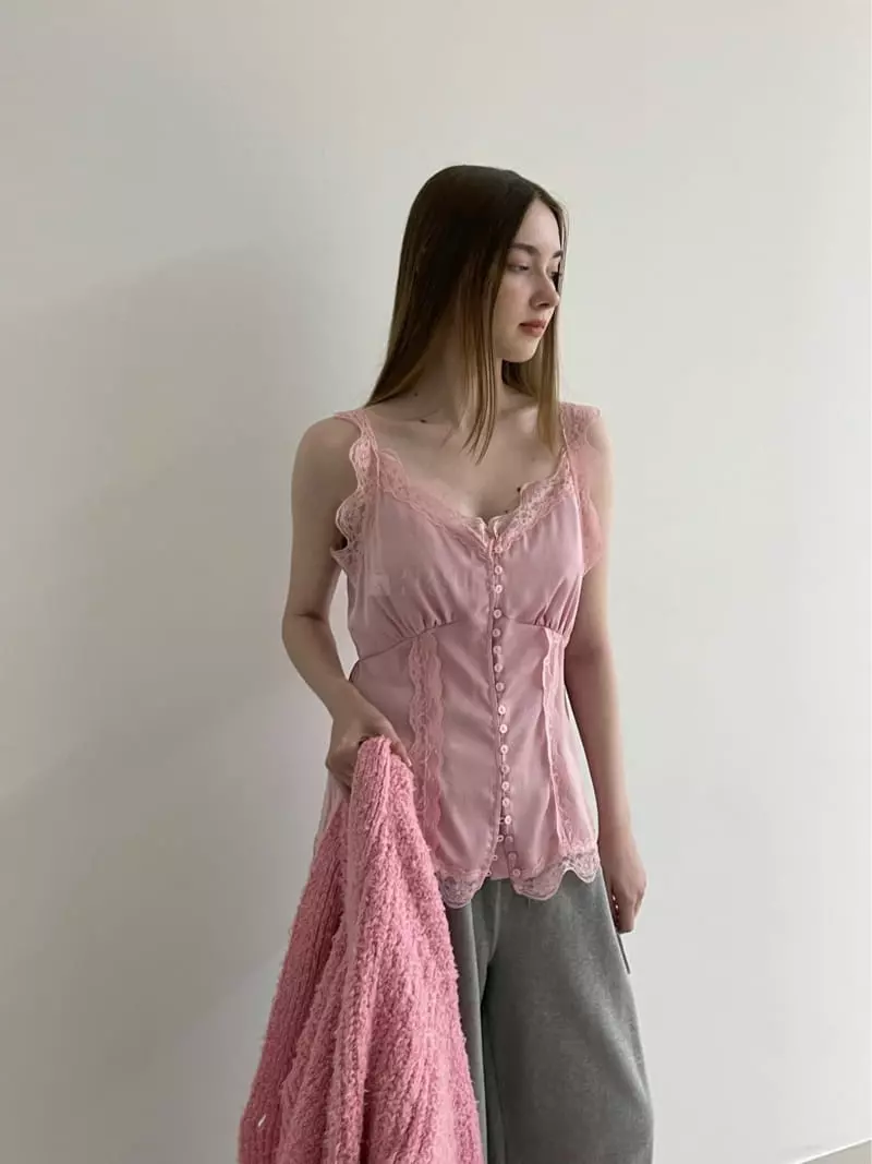 Another Avenue - Korean Women Fashion - #restrostyle - Mureng Lace Sleeveless - 11