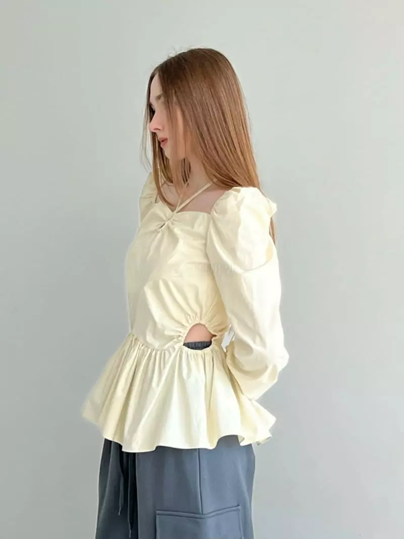Another Avenue - Korean Women Fashion - #womensfashion - Slit Blouse - 4