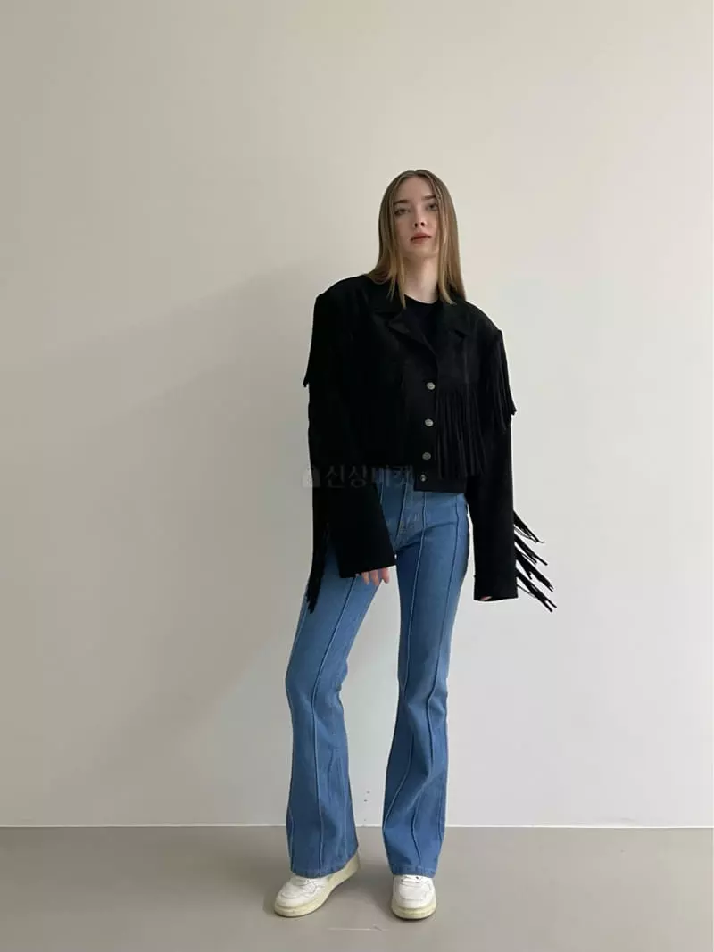 Another Avenue - Korean Women Fashion - #vintageinspired - Pintuck Jeans - 2
