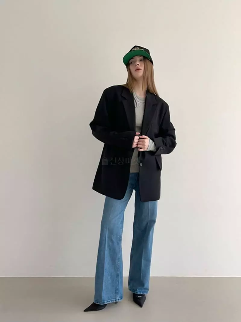 Another Avenue - Korean Women Fashion - #vintagekidsstyle - Tailor Two-Button Jacket - 2