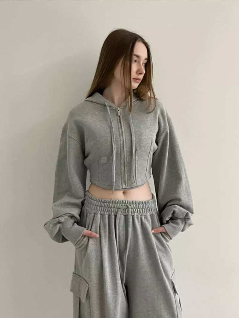 Another Avenue - Korean Women Fashion - #momslook - Forever Hoody Zip-up - 4