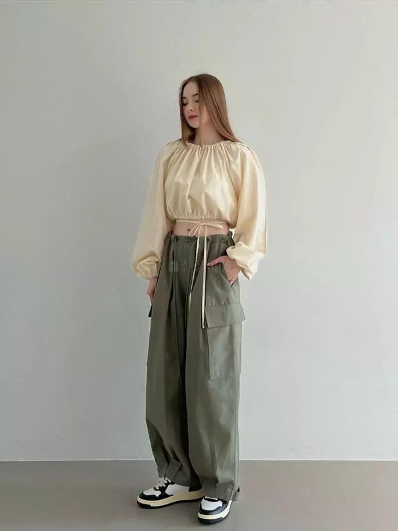 Another Avenue - Korean Women Fashion - #womensfashion - Tencel Wrap Blouse