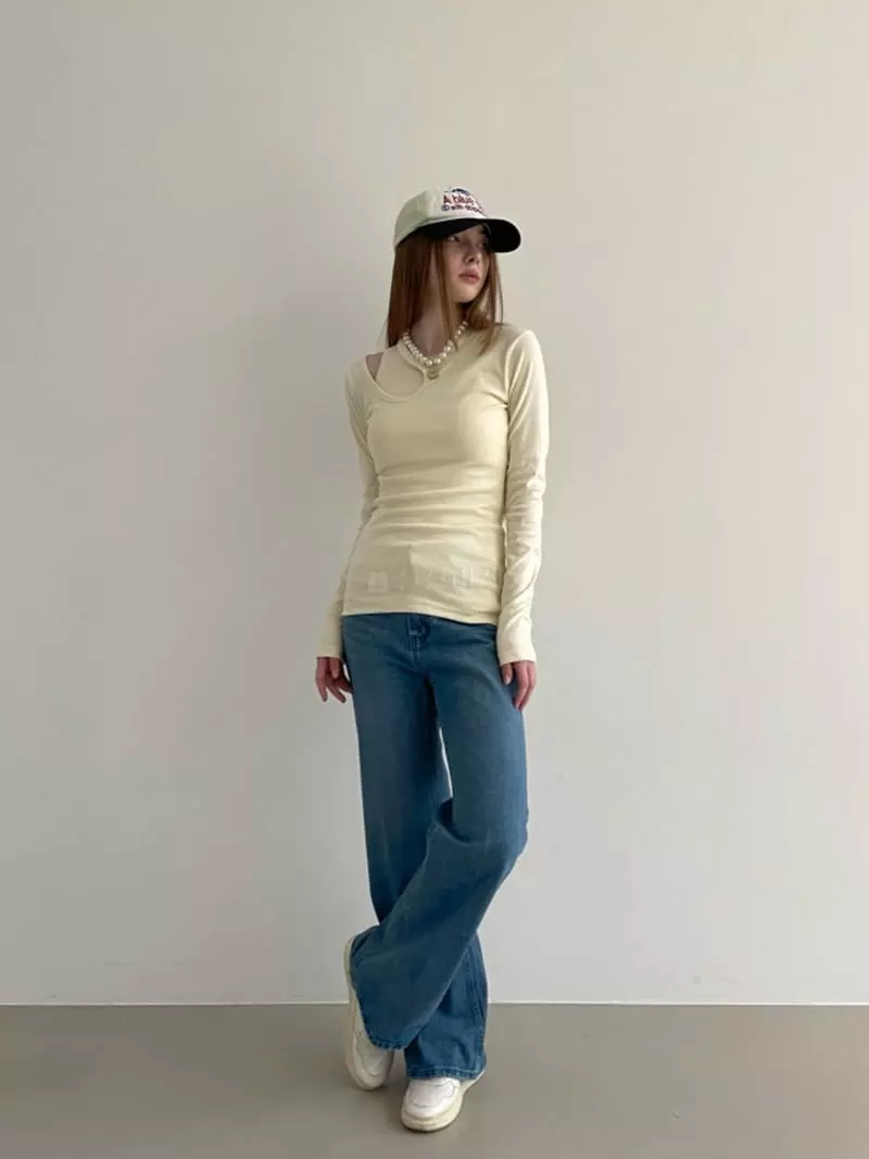Another Avenue - Korean Women Fashion - #womensfashion - Row Slit Tee - 5