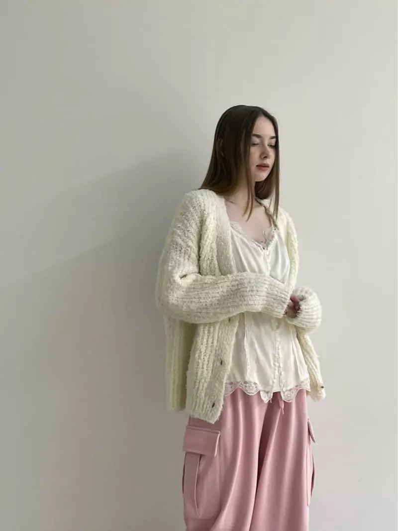 Another Avenue - Korean Women Fashion - #womensfashion - Bubble Knit Cardigan - 10