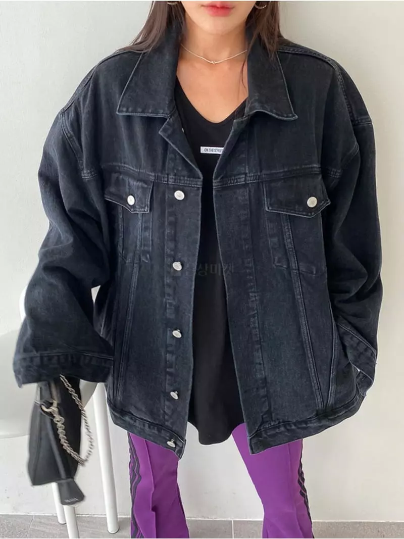 Another Avenue - Korean Women Fashion - #womensfashion - Arc Denim Jacket - 5