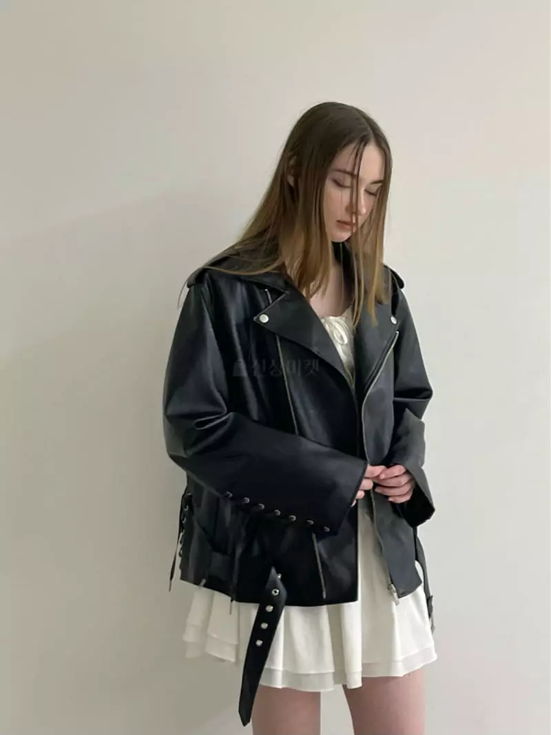 Another Avenue - Korean Women Fashion - #womensfashion - Vigan Leather Jacket - 5