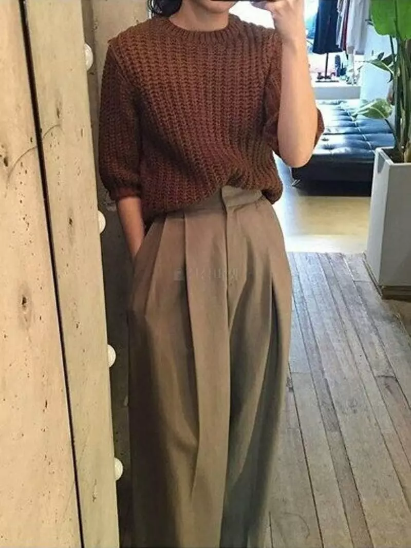 Another Muse - Korean Women Fashion - #momslook - Puff Knit Tee - 2